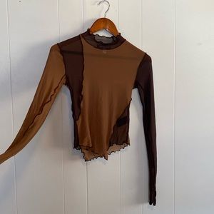 Urban Outfitters - sheer color block shirt